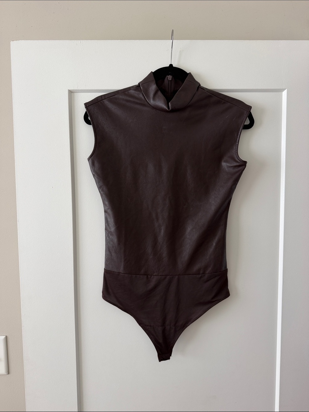 SPANX Sleeveless Faux Leather Bodysuit